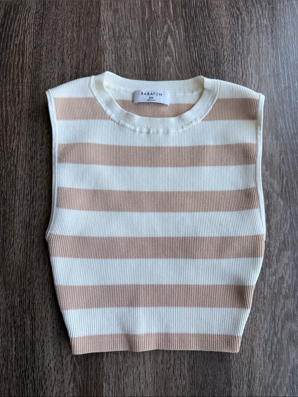 Babaton Striped Cropped Tank Top